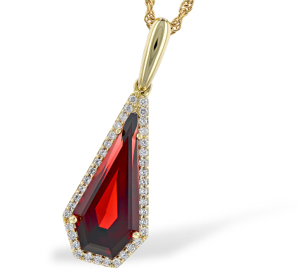 Garnet and Diamond Pendant