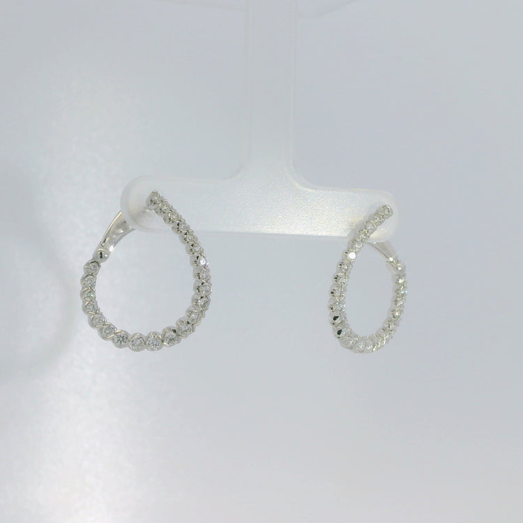 Twist Hoop Diamond Earrings