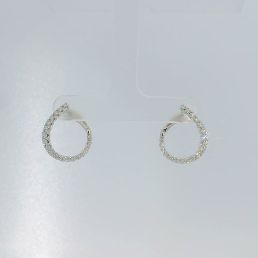 Twist Hoop Diamond Earrings