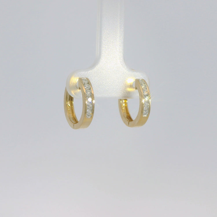 Diamond Hoop Earrings