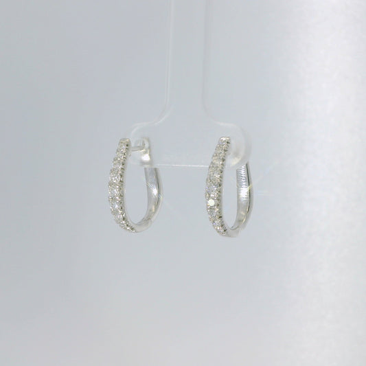 Diamond Teardrop Hoop Earrings