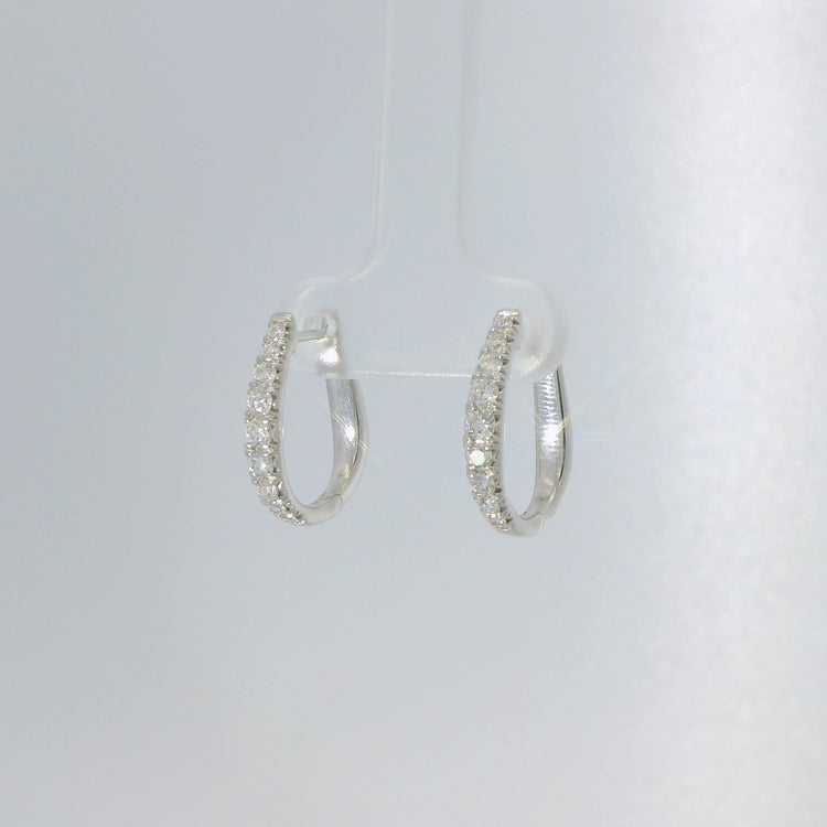 Diamond Teardrop Hoop Earrings