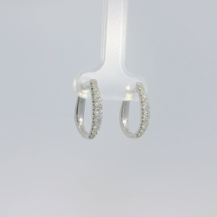 Diamond Teardrop Hoop Earrings