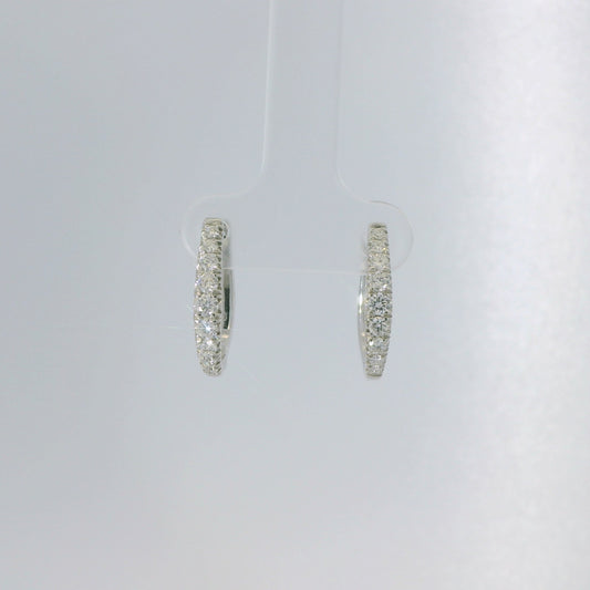 Diamond Teardrop Hoop Earrings