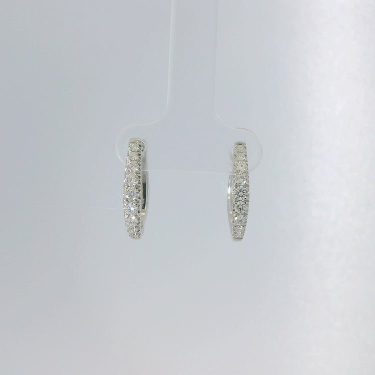 Diamond Teardrop Hoop Earrings