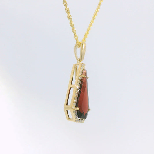 Garnet and Diamond Pendant