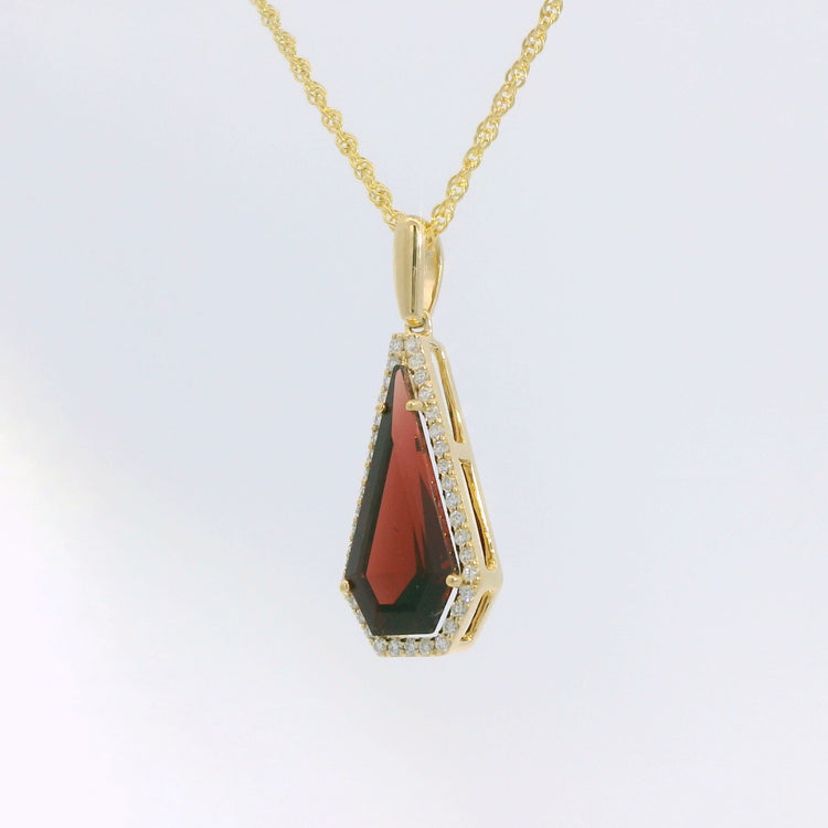 Garnet and Diamond Pendant