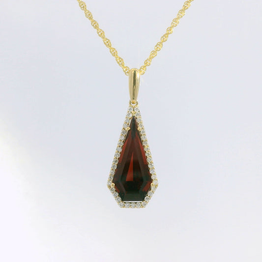 Garnet and Diamond Pendant