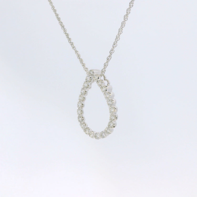 Diamond Teardrop Pendant