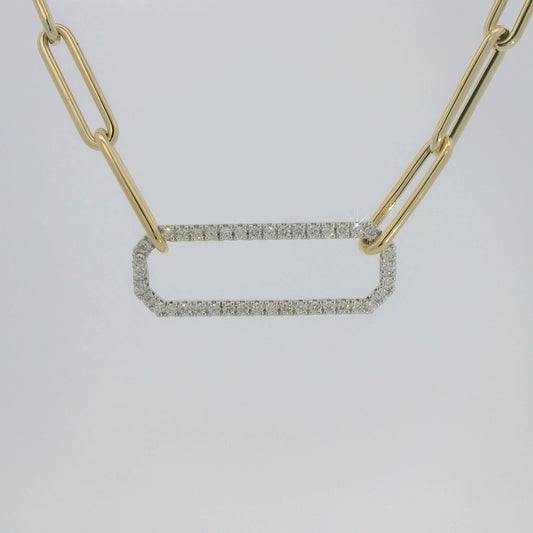 Diamond Paperclip Necklace