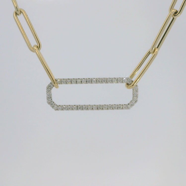 Diamond Paperclip Necklace