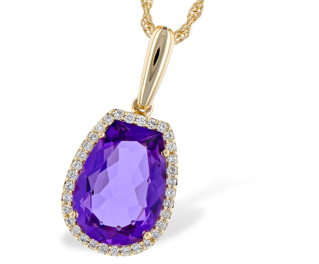 Amethyst and Diamond Pendant