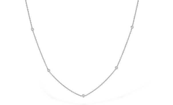 Bezel Set Diamond Chain Necklace