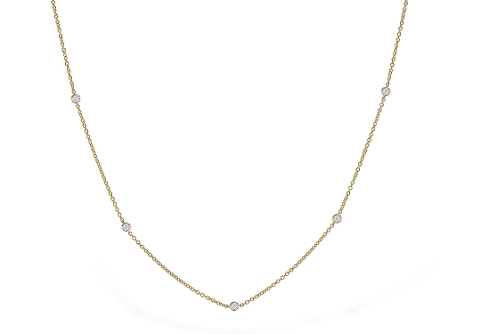 Bezel Set Diamond Chain Necklace