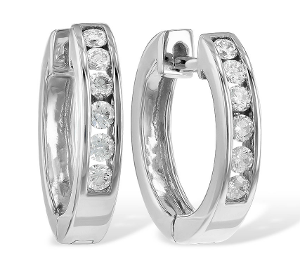 Diamond Hoop Earrings