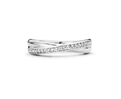 CZ Cross Band Ring