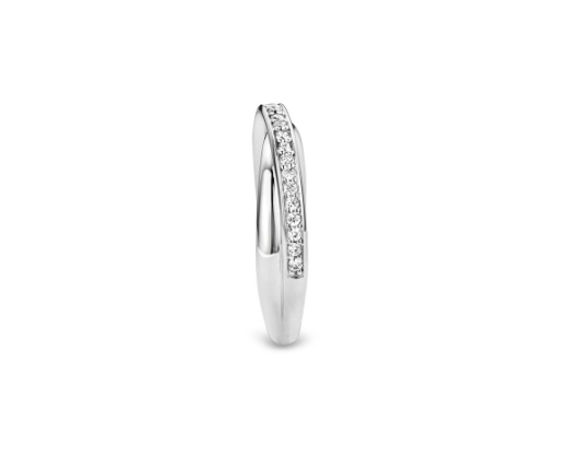 CZ Cross Band Ring