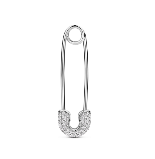 CZ Safety Pin Brooch