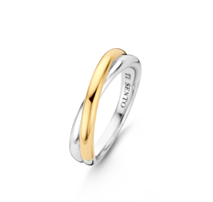 Yellow Gold Cross Band Ring