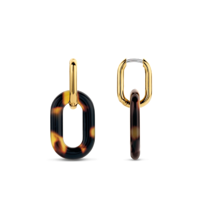 Tortoise Shell Paperclip Earrings