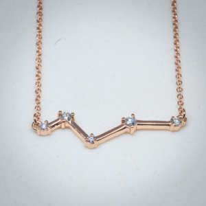 14K Solid Gold Diamond Constellation Necklace