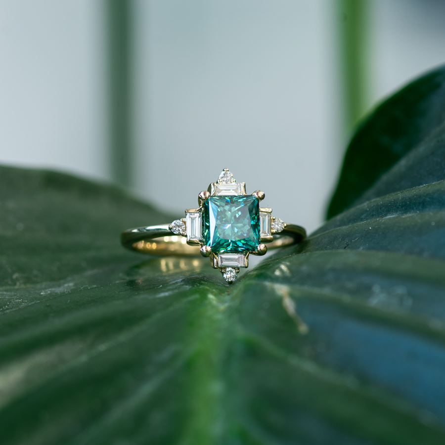 Buy Blue Gemstone Diamond Crown Star Ring Online | ORRA