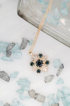 Azule Teal Blue Sapphire Necklace